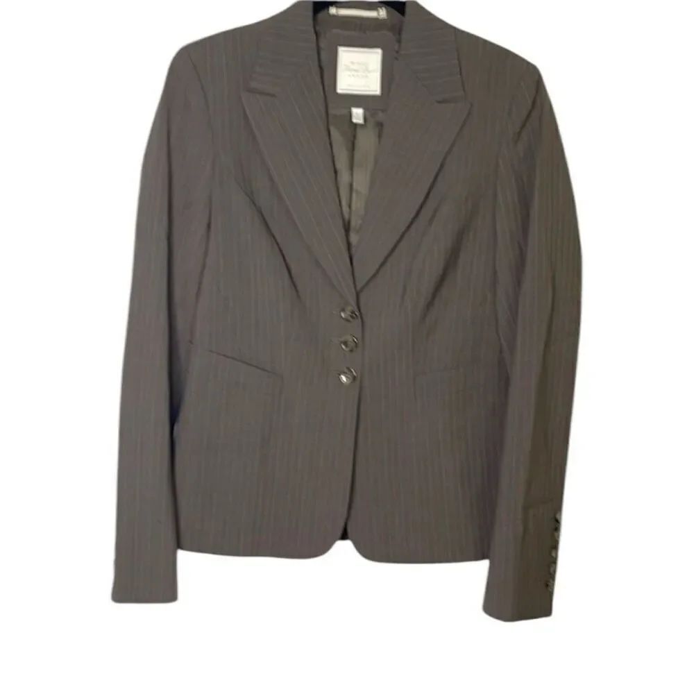 The Travel Suit Vintage Y2K Pinstriped Blazer jacket size 4